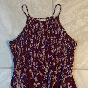 Pink rose floral dress